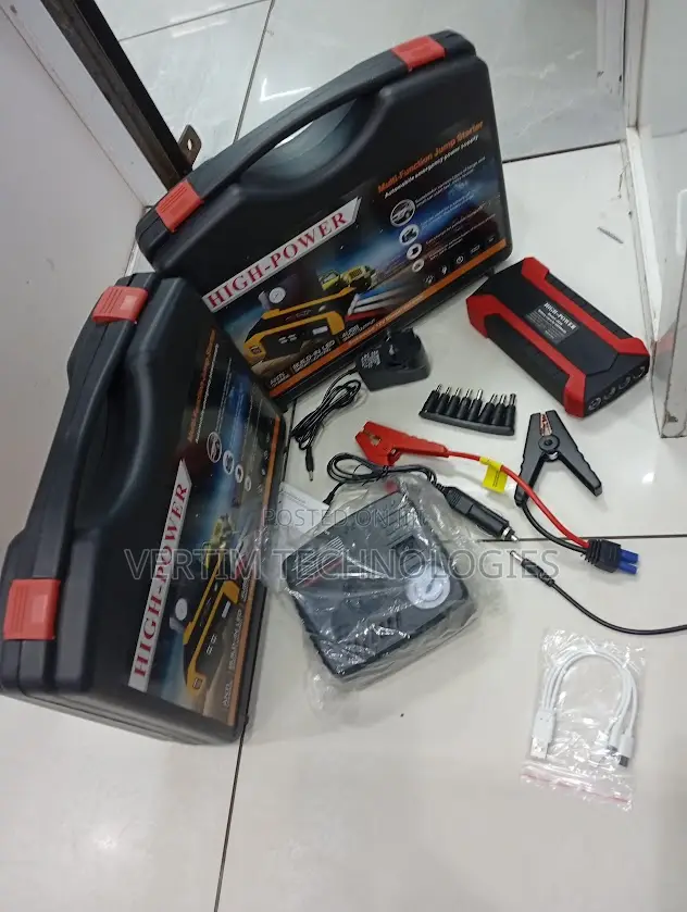 Rechargeable Battery 99800mah Jump Starter With Tire Inflator