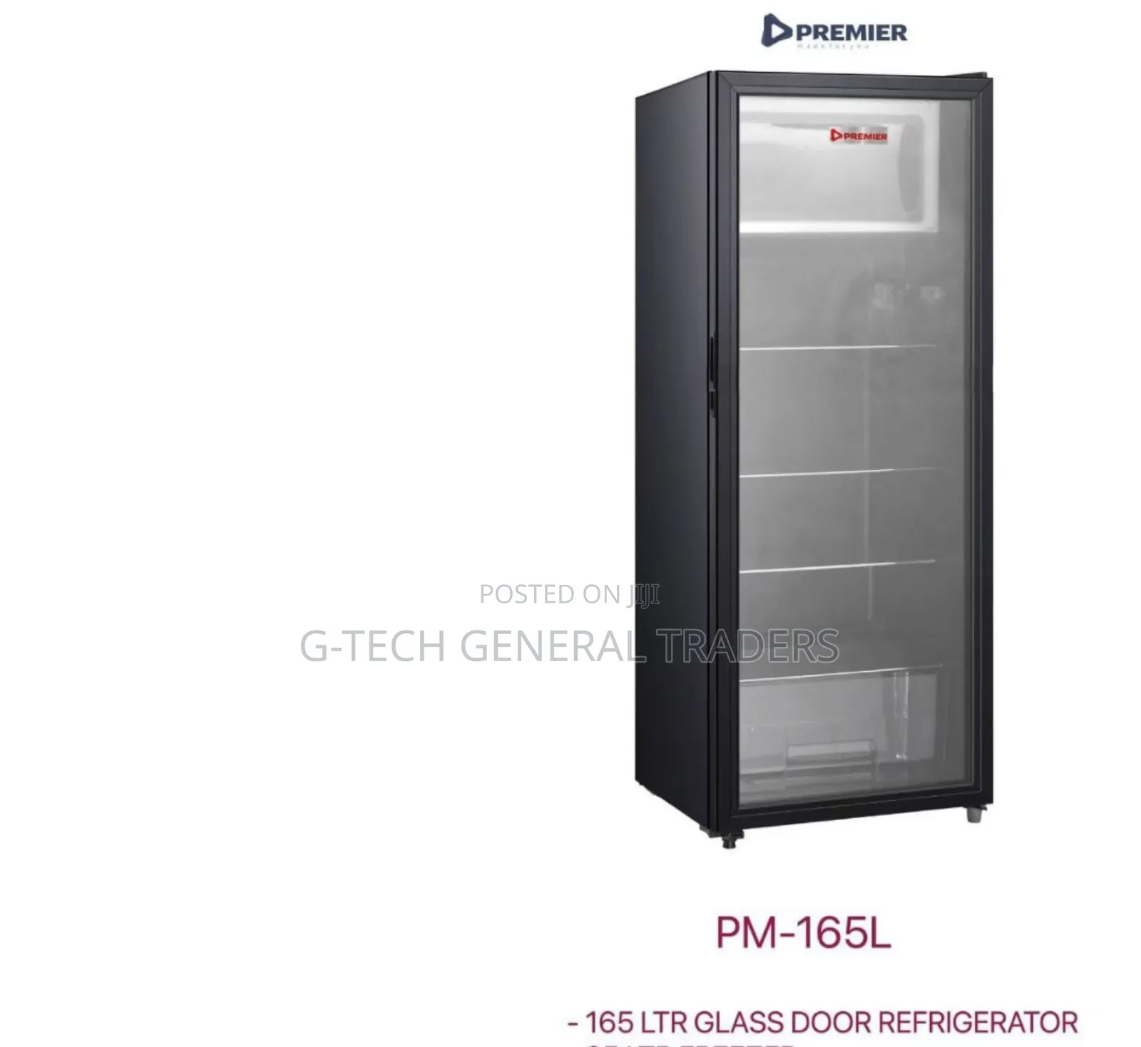 Premier 165l Showcase Chiller Refrigerator With 25l Freezer Size