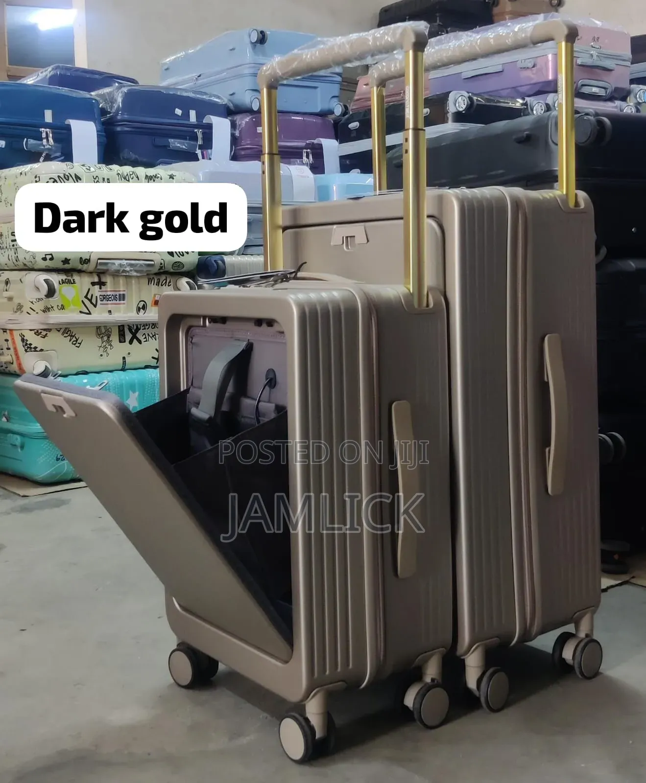 Dark Gold 2pcs Suitcase Set