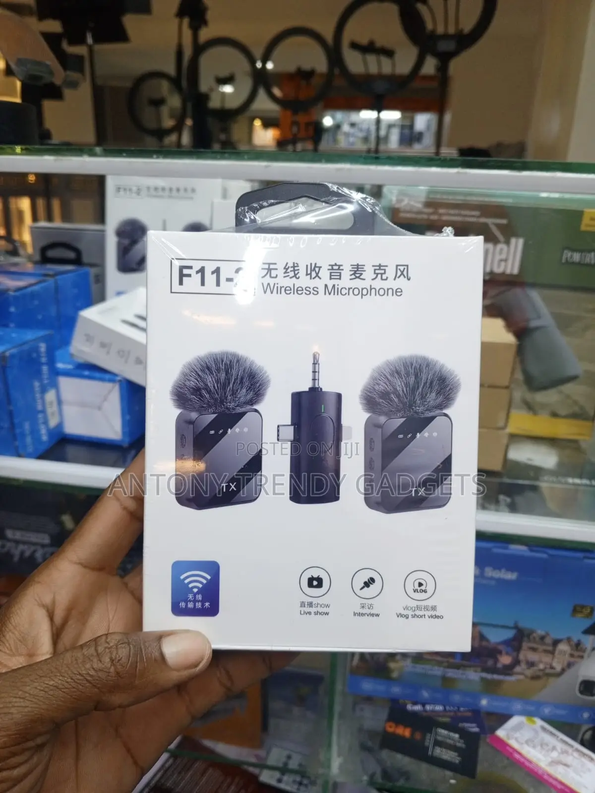 F11-2 Dual Mic System 2.4ghz Noise Reduction 50m Wireless