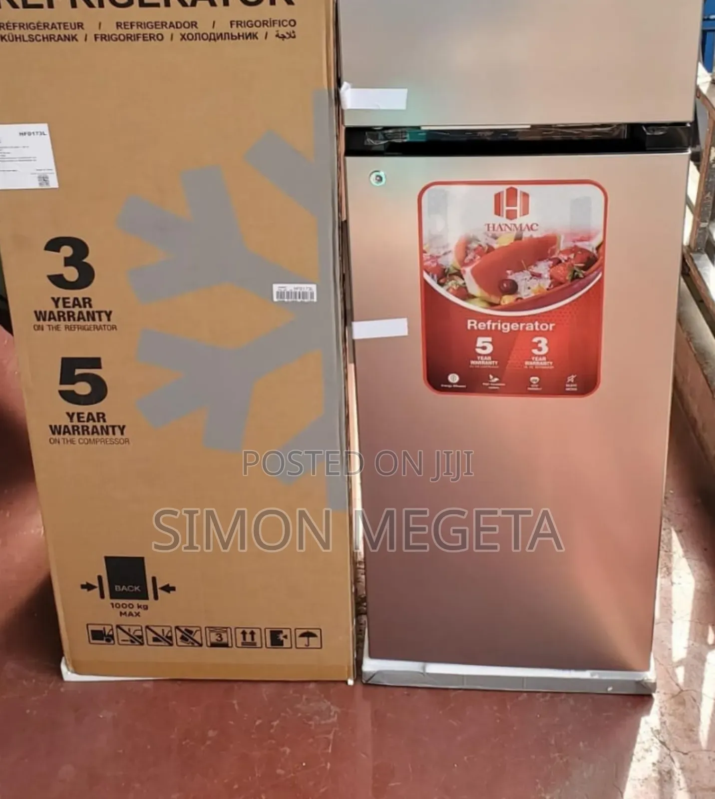 Hanmac 173l Capacity Double Door Refrigerator