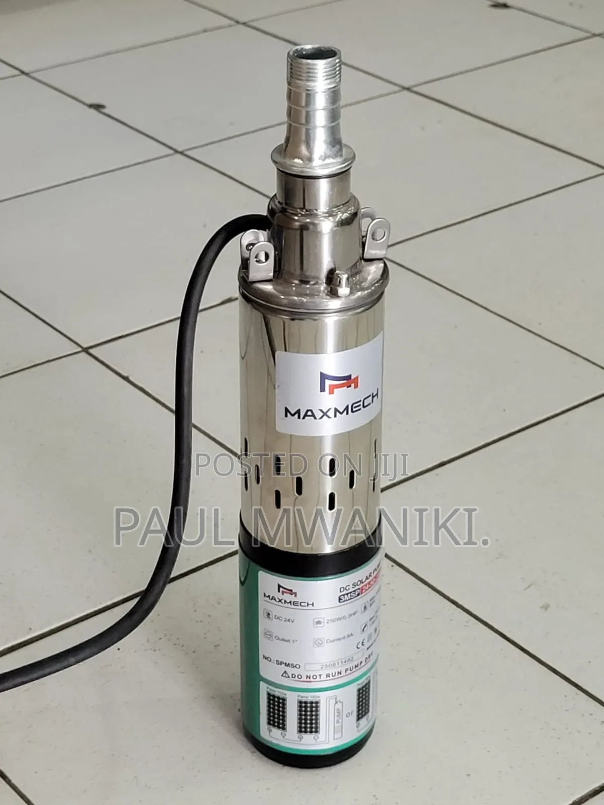 250 Watts ,24v Submersible Maxmech Solar Pump