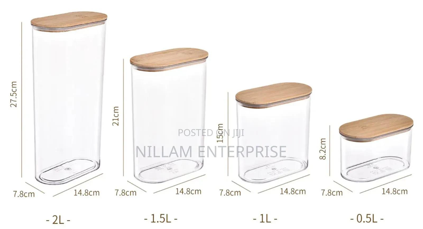 4pcs Set Acrylic Storage Containers*