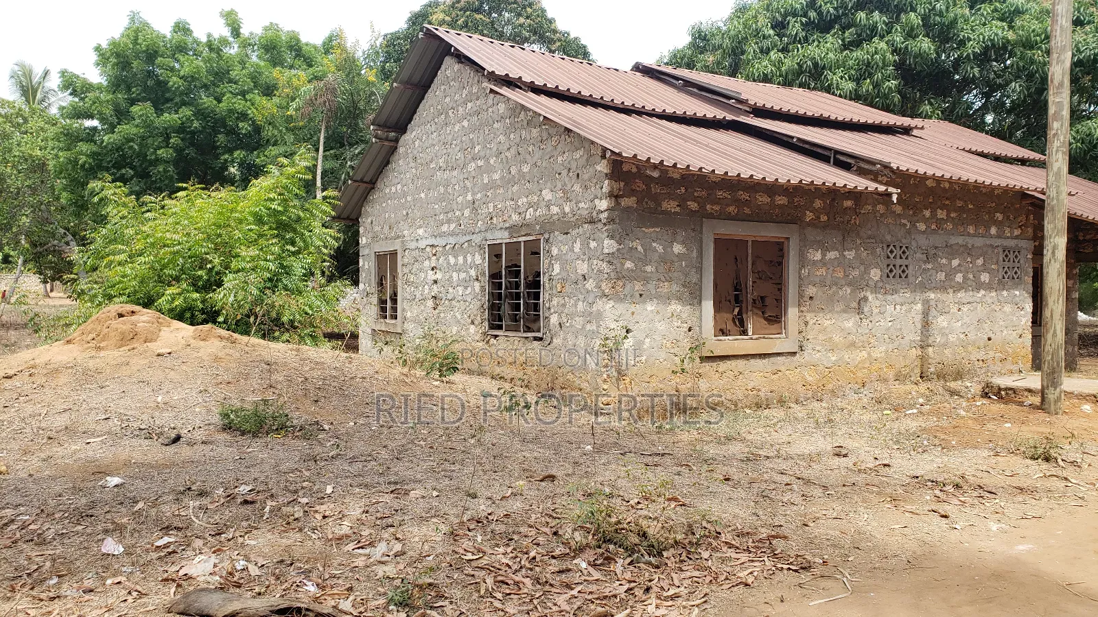 170by100, With an Unfinished House, in Malindi, Kilifi for Sale
