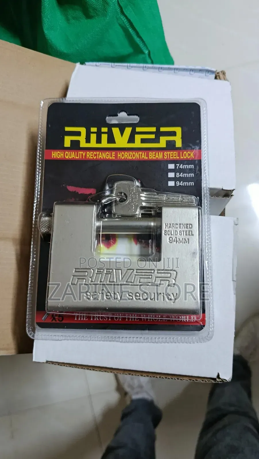 Rectangular Padlock Heavyweight 94mm Top Security Lock