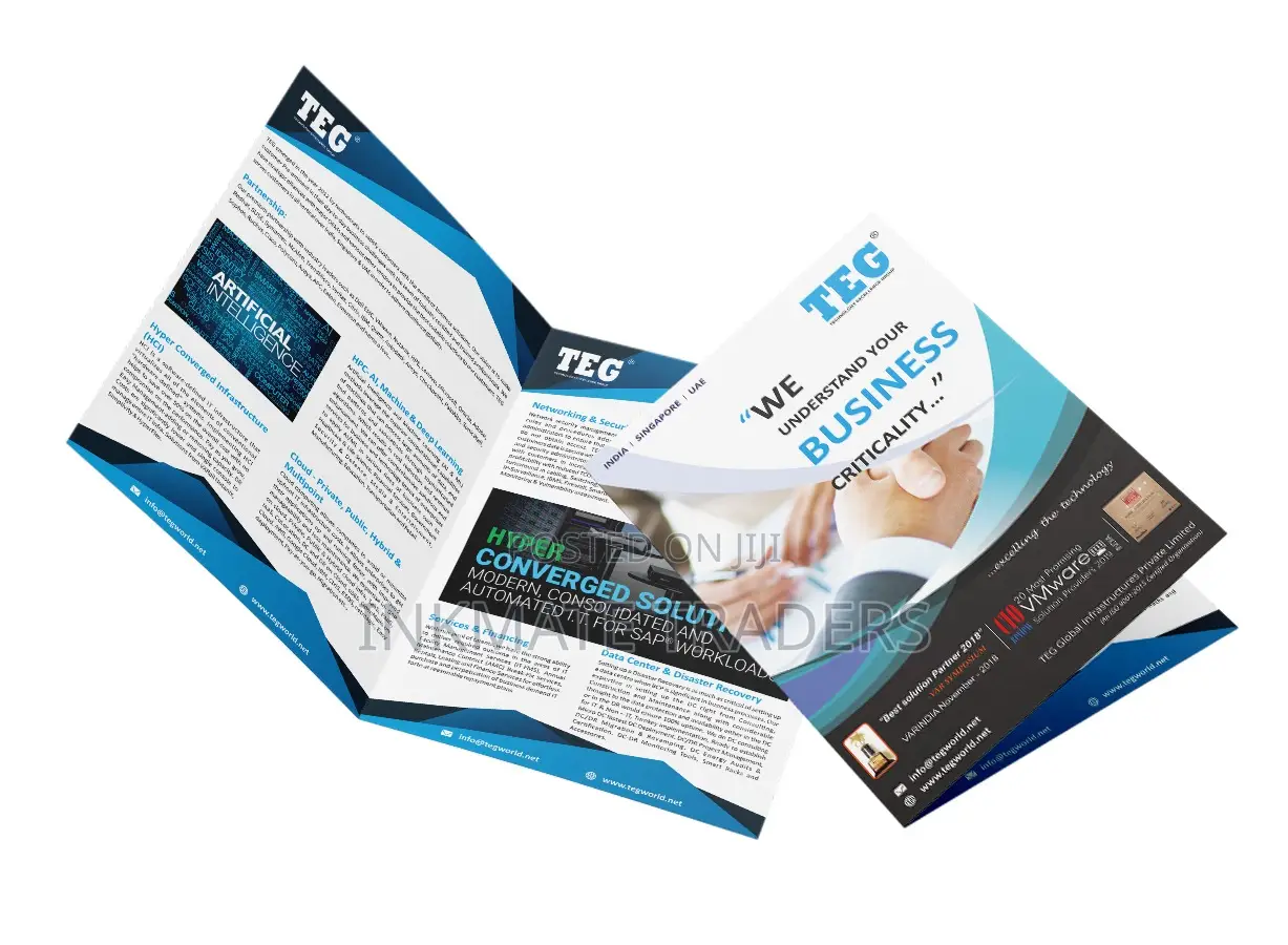 Bright Color Tri-Fold Brochure Printing