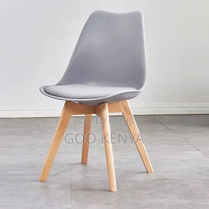 Home Chair; Elegant Nordic Style Dining Chair With Wooden Legs