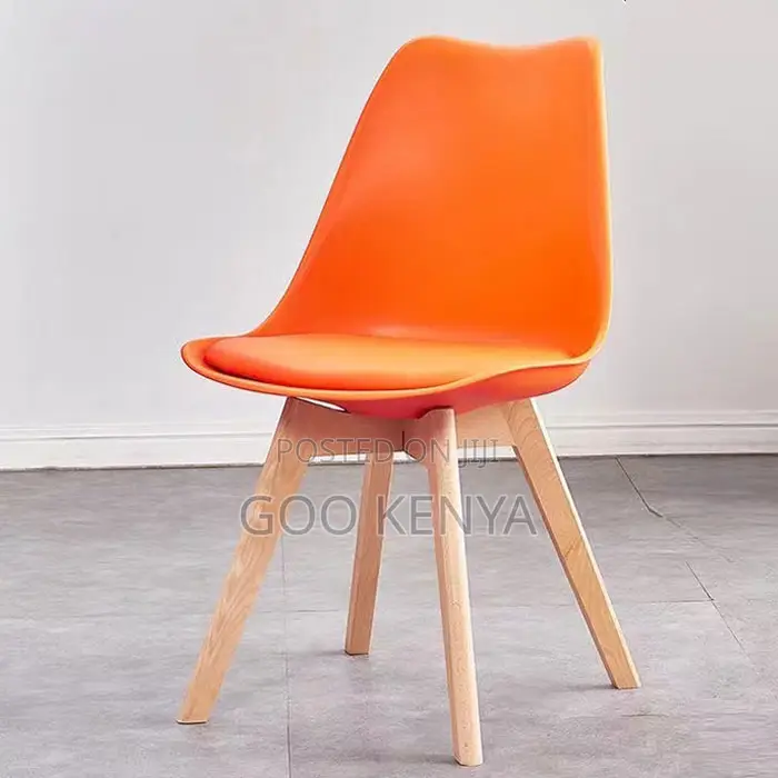 Home Chair; Elegant Nordic Style Dining Chair With Wooden Legs