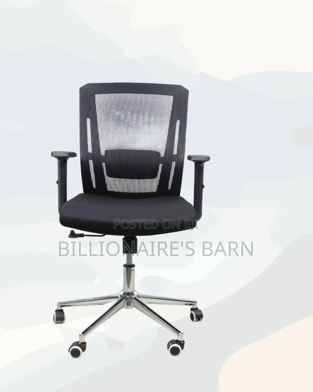 The Barn Origin Chair Mid Back Chrome Base Modern
