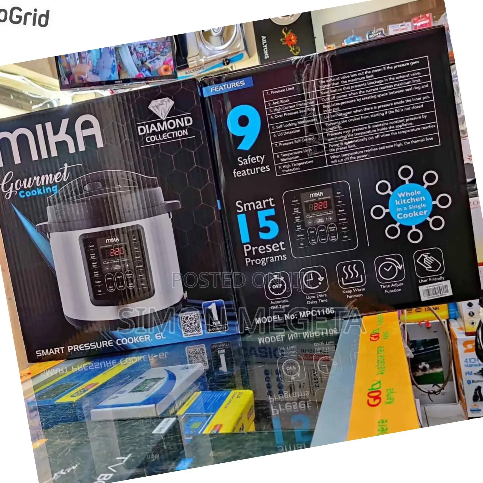 In Stock Mika 6 Litres Electric Pressure Cooker