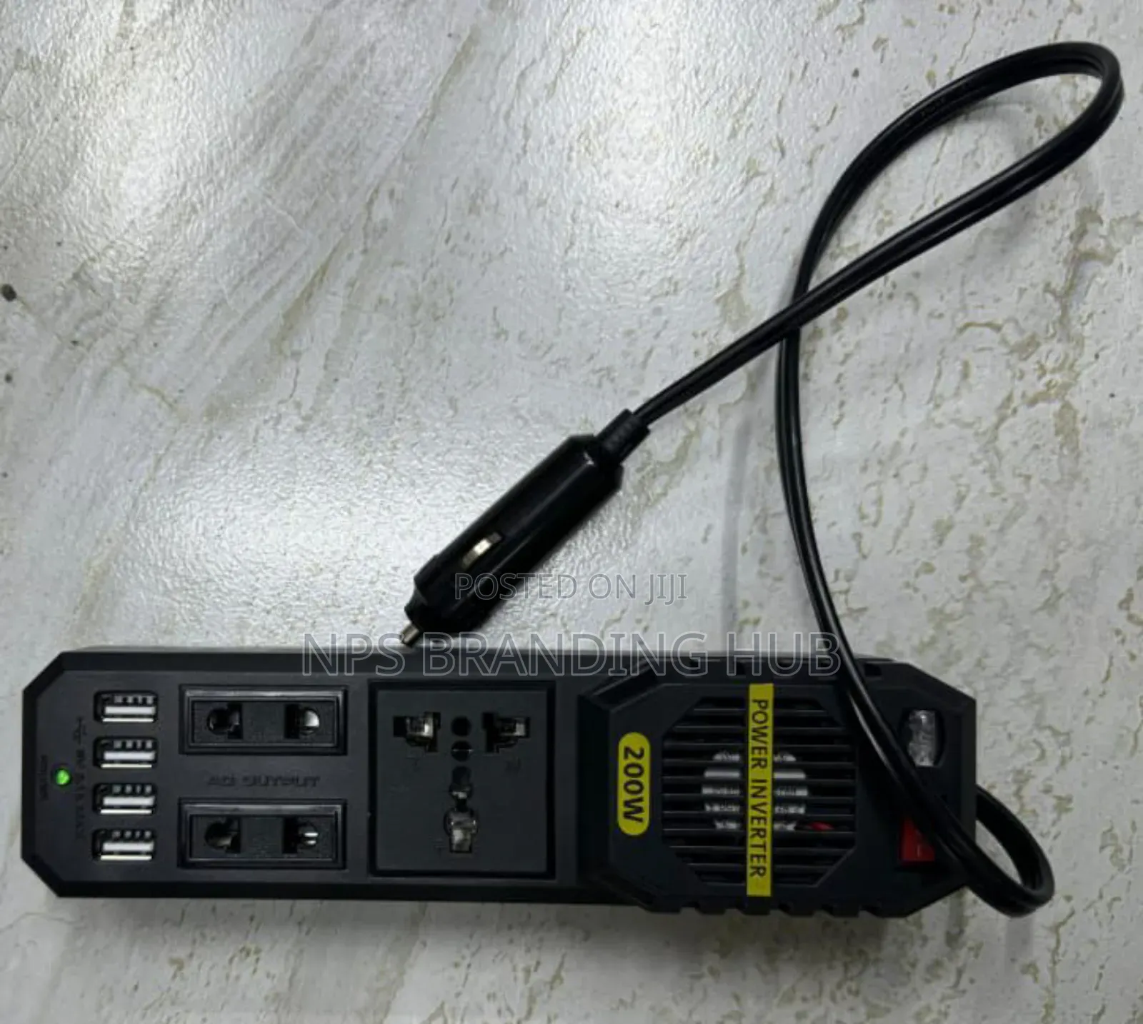 200w Portable Power Car Inverter Peak Dc 12v to 220v Sockets Ip