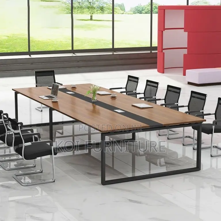 Office Table : 2.4m Hard Wood Boardroom Office Table