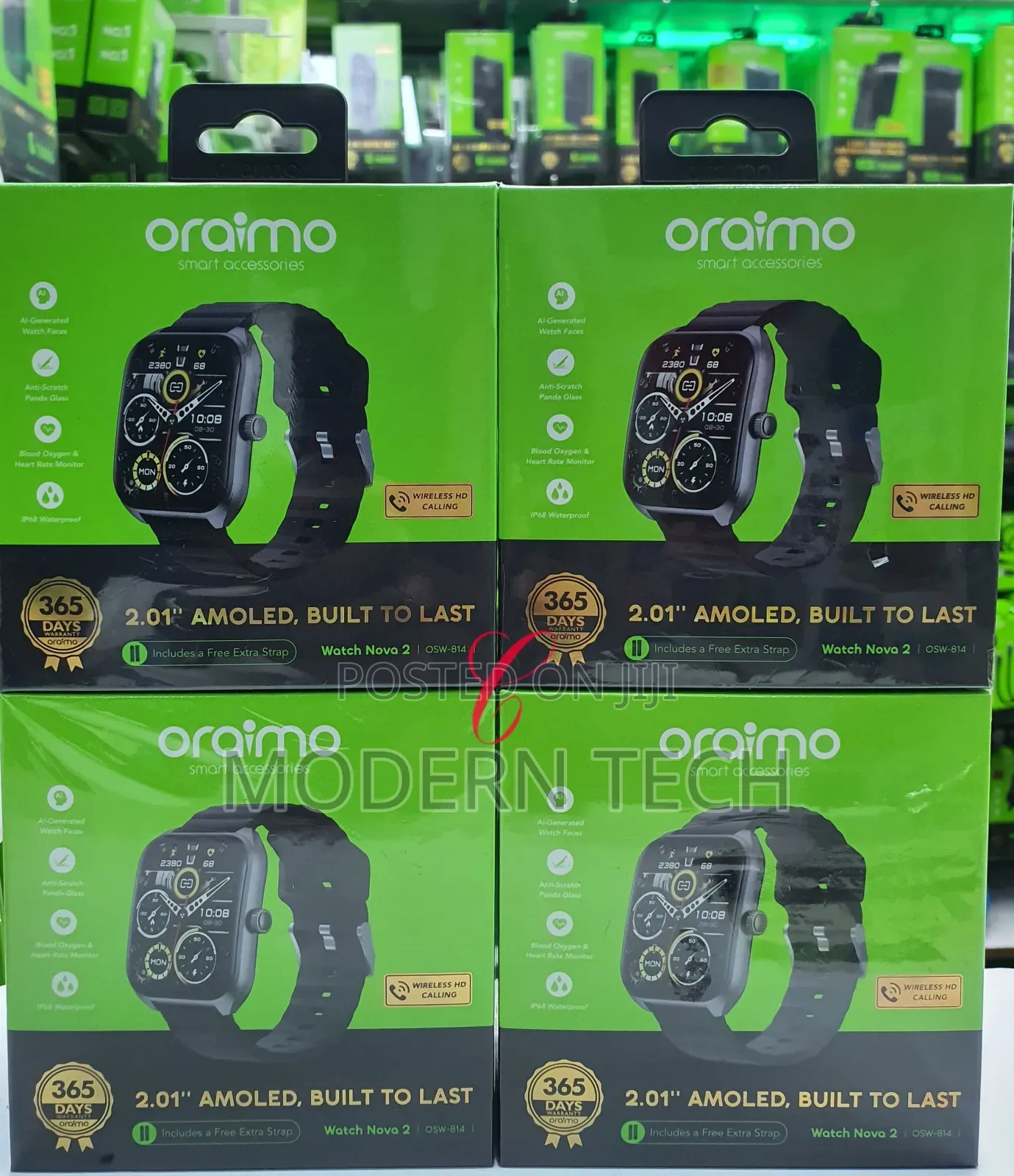 Oraimo Watch Nova 2 Smartwatch – 2.01" Amoled Display Smart Watch