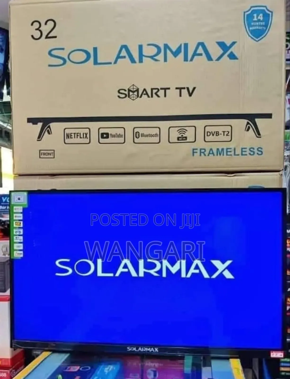 Frameless Design.Solarmax 32 Inch Smart Tv