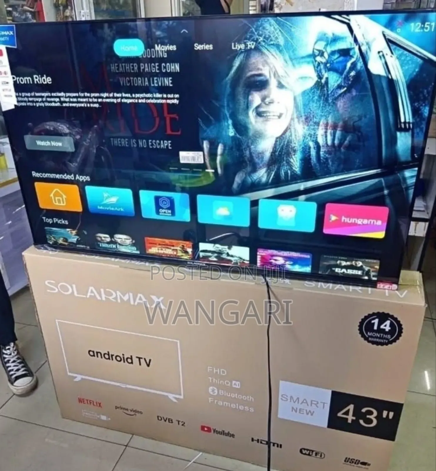 Frameless Design Solarmax 43 Inch Smart Tv