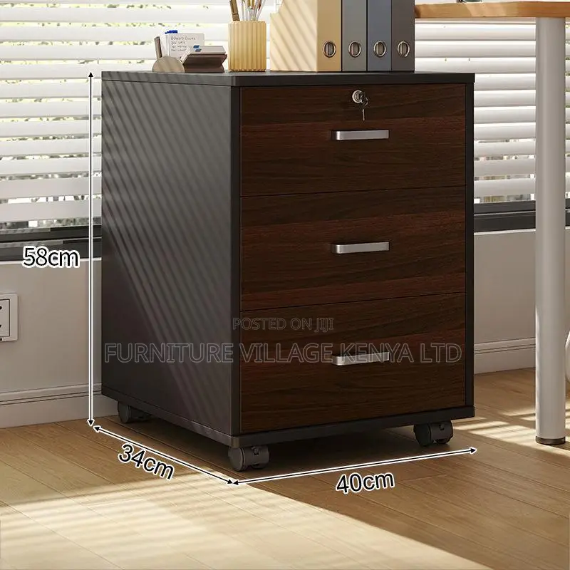Office Cabinet; 3-drawer Wooden Filing Office Cabinet