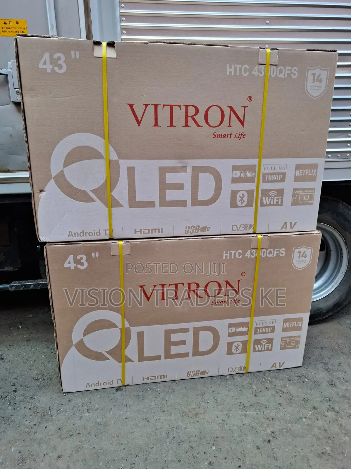 Vitron 43inches Smart Qled Frameless Tv With Bluetooth Connection