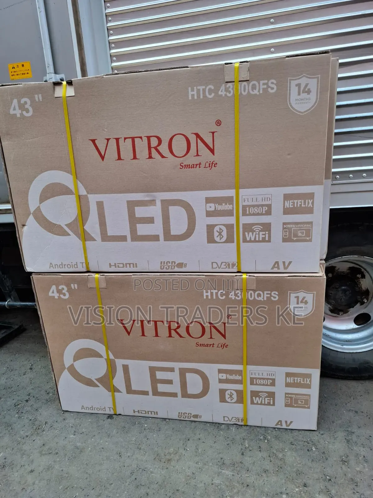 Vitron 43inches Smart Qled Frameless Tv With Bluetooth Connection