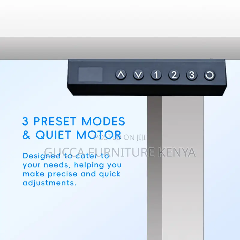 White Electric Height Adjustable Standing Desk