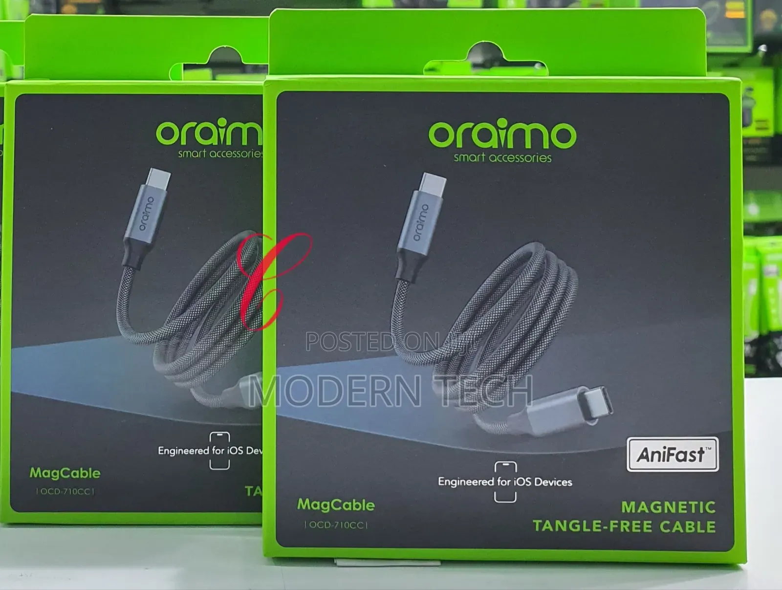 Oraimo Magcable Ocd‐710cc – 60w Magnetic Usb‐C to Usb‐C Cable (20v/3a)
