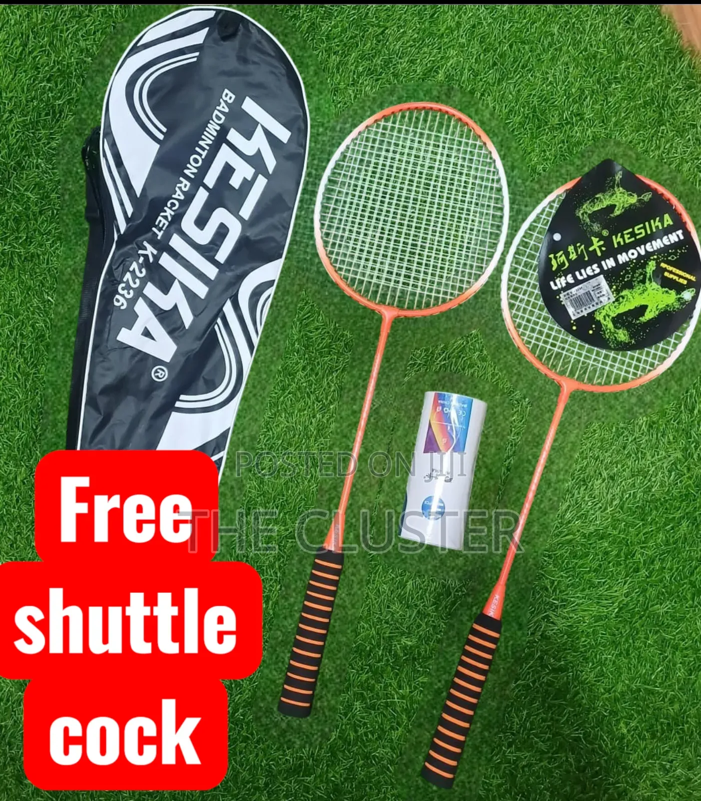 “Complete Badminton Kit – 2 Rackets, Shuttlecocks Bag”