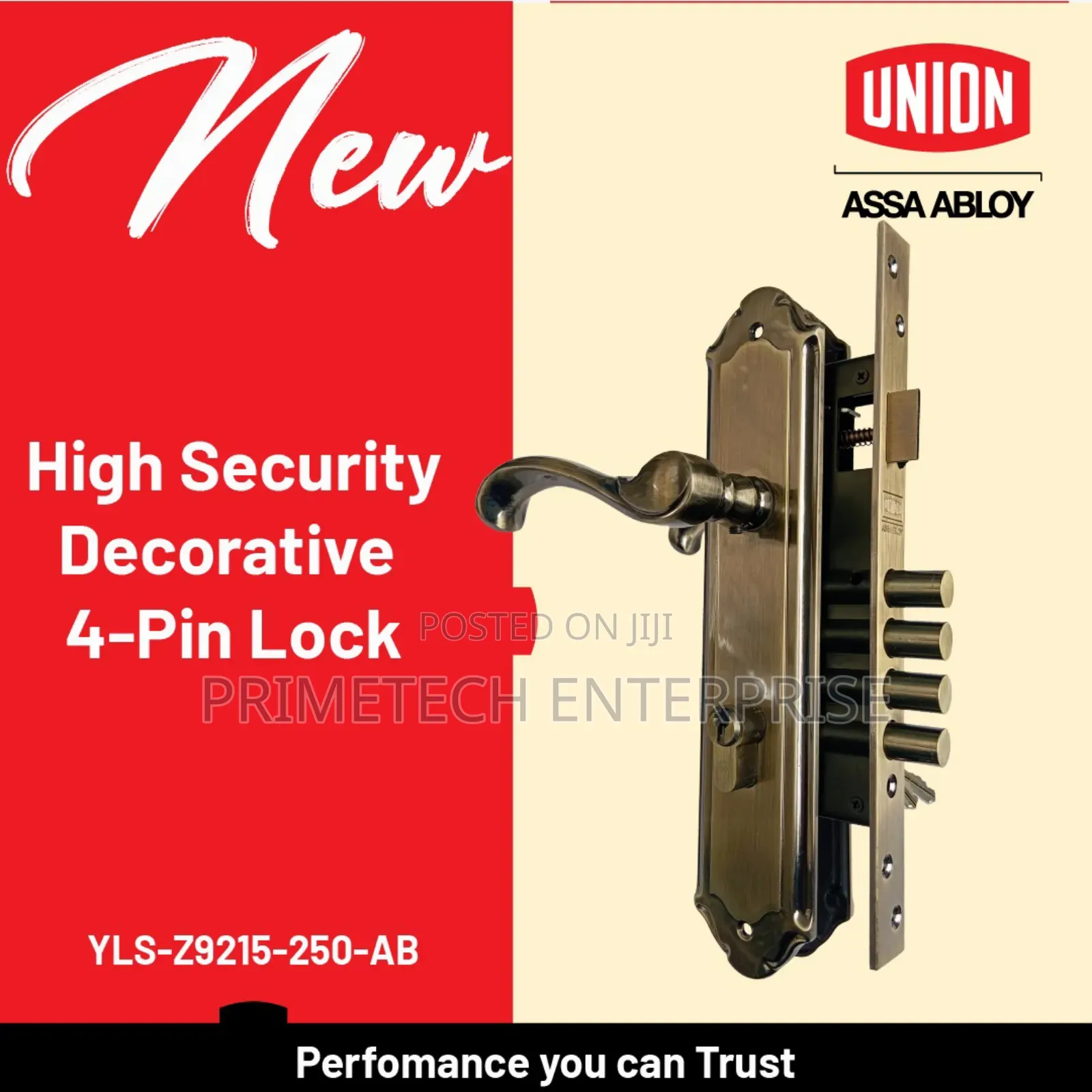 Union 4 Pin Lock 250ab-Door Lock