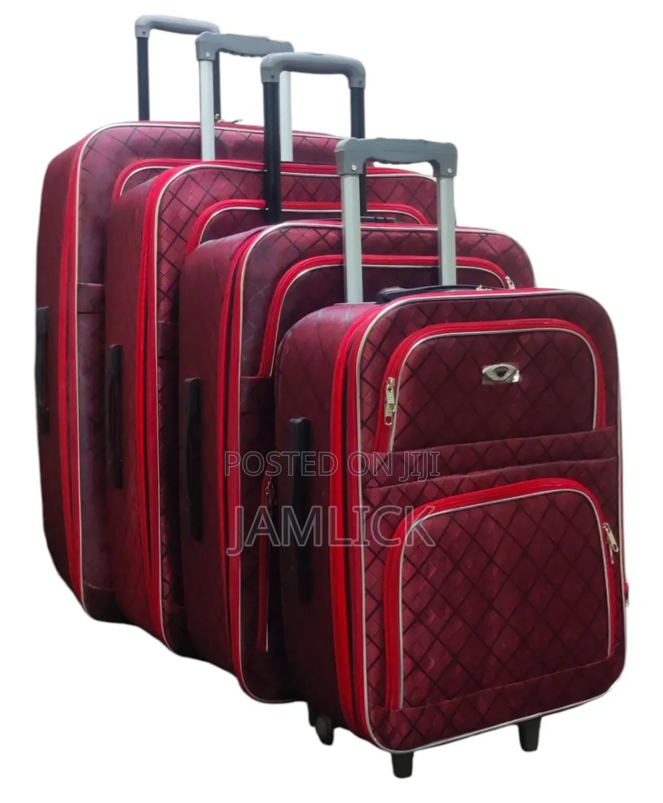 4 PCS Fabric Suitcases Set 