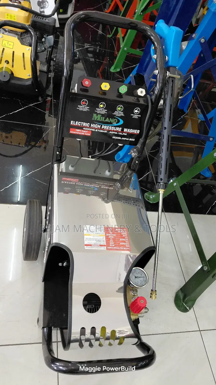 Mpw900 Milano Italia Electric Pressure Washer 4000psi 5hp Motor