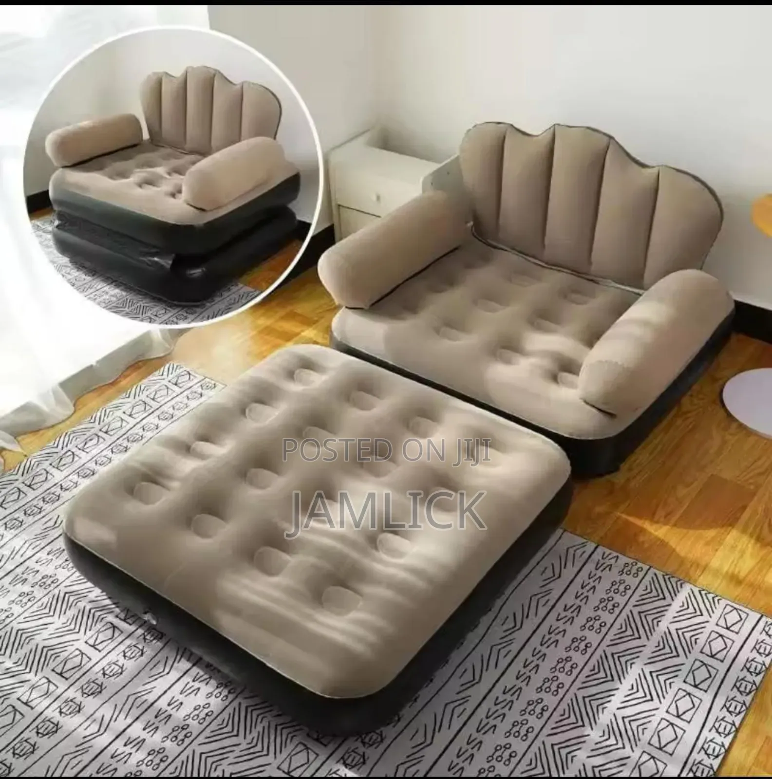5 in 1 Inflatable Couch Lazy Sofa Bed - Cr