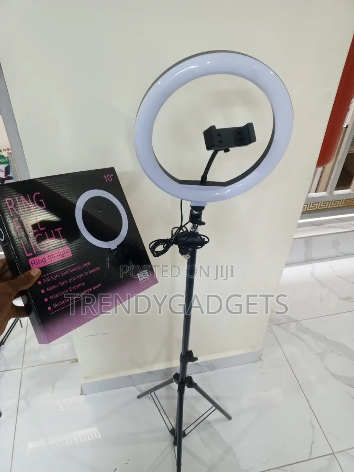 10” Portable Ring Light With Tripod Stand Phone Holder