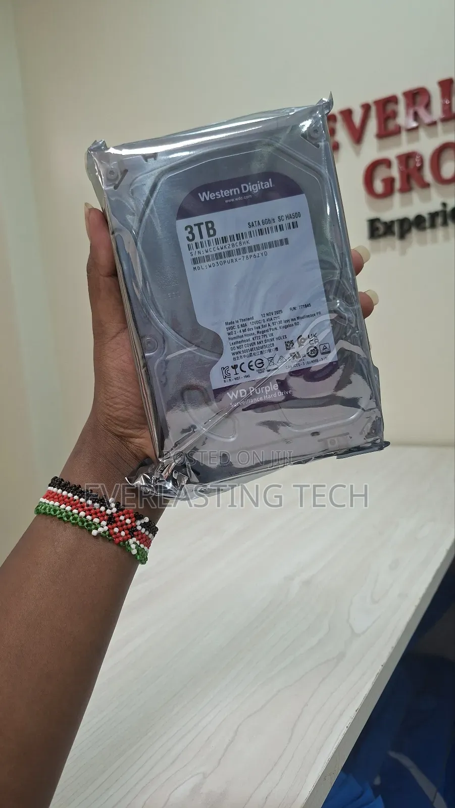 Wd Purple Surveillance Hard Drive 3 Tb, 64 Mb, 5400 Rpm, Wd30purz