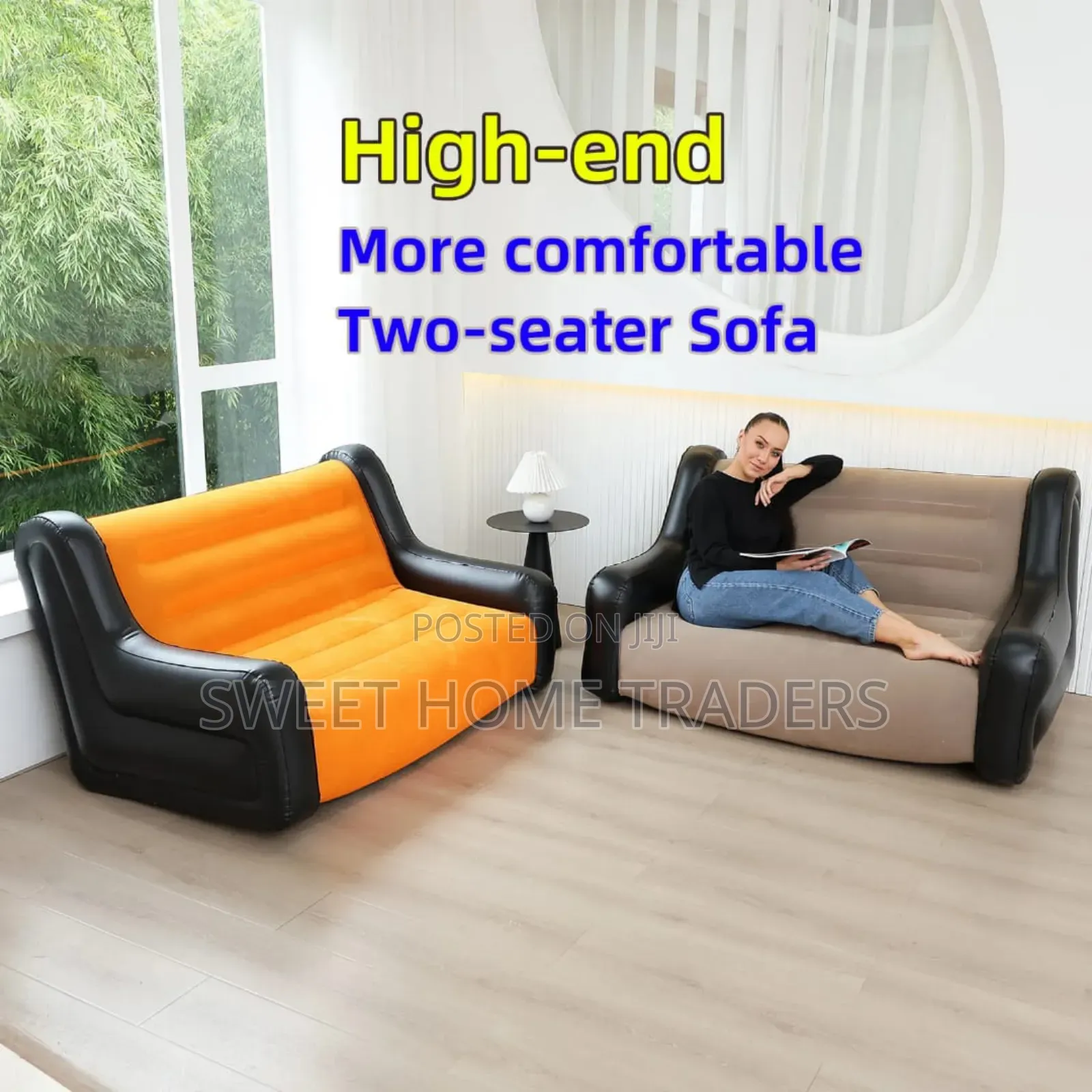 *Inflatable Modern 2 Seater Sofa With Pump
