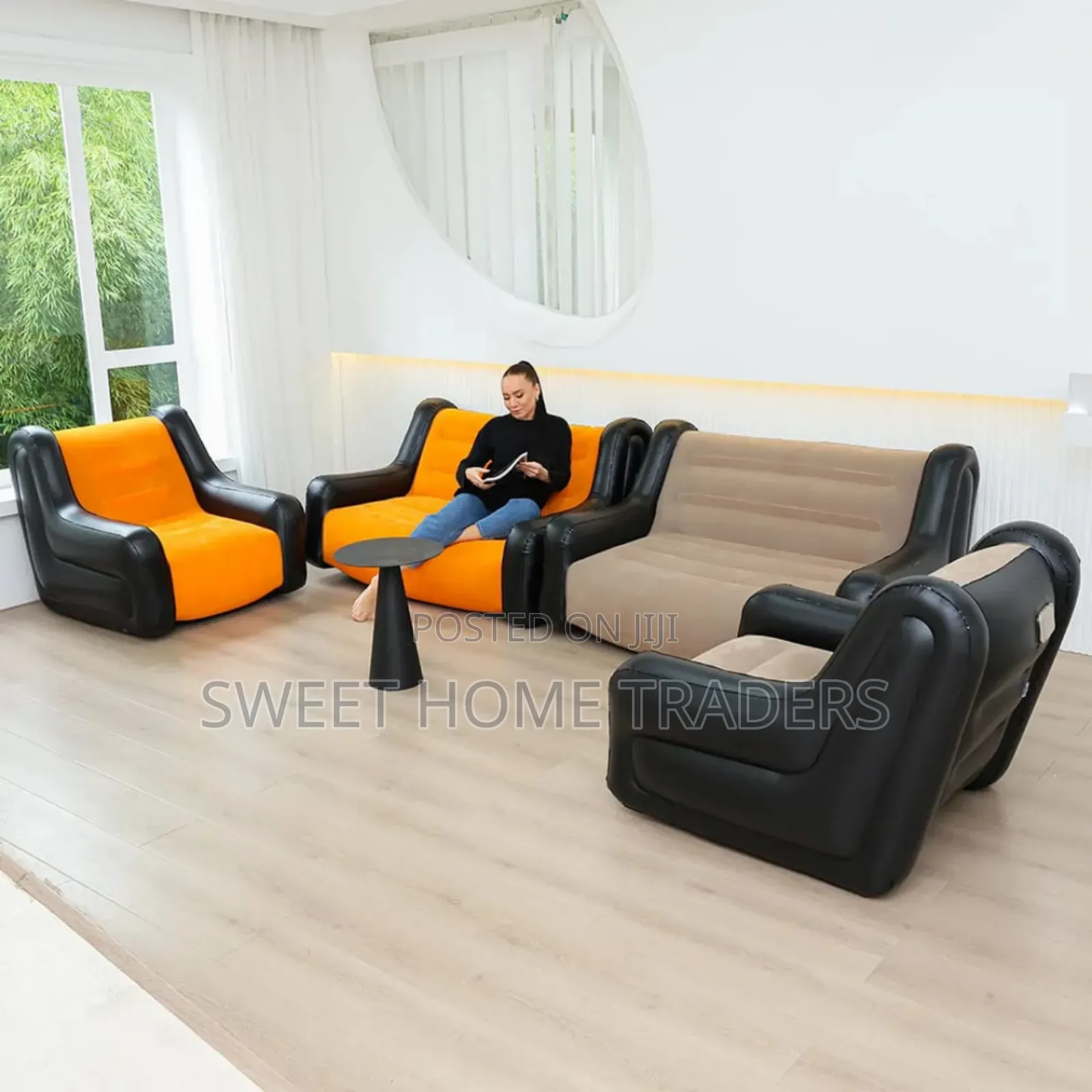 Inflatable One Seater Sofa With Armrests