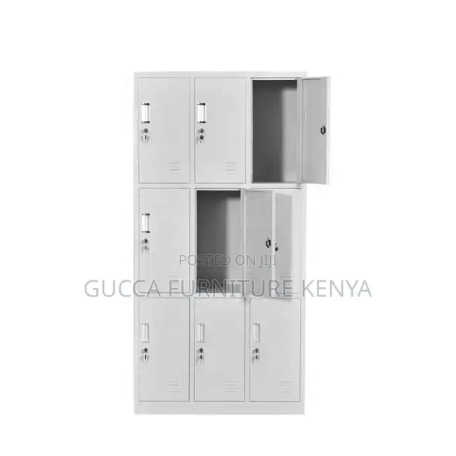 9-locker Metallic Gym Storage Cabinet