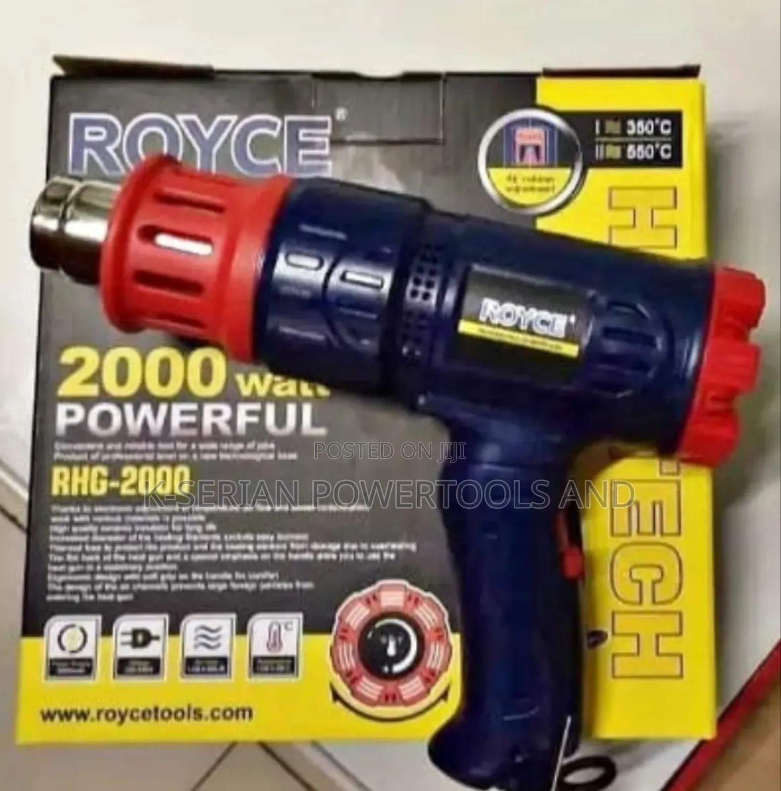 Powerful 2000w Royce Heat Gun/Ideal Heat Gun
