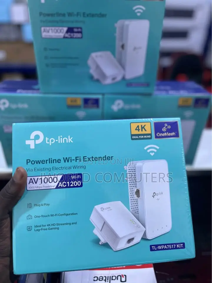 Tp- Link Tl-Wpa7517 Av1000 Gigabit Powerline AC Wi-Fi Extender Kit