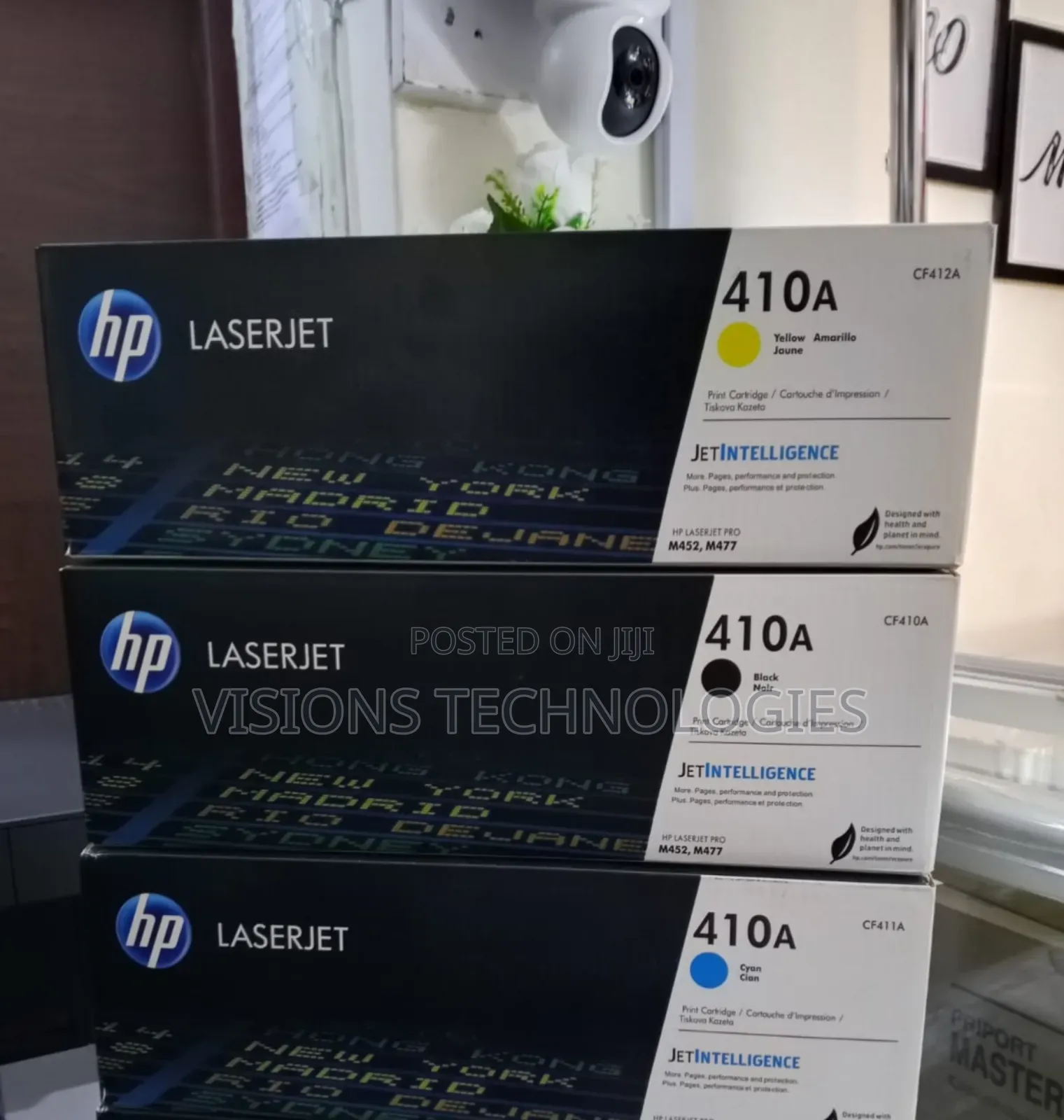 Hpcf412a Toner Cartridge (Hp410a) Cyan/Yellow/Black