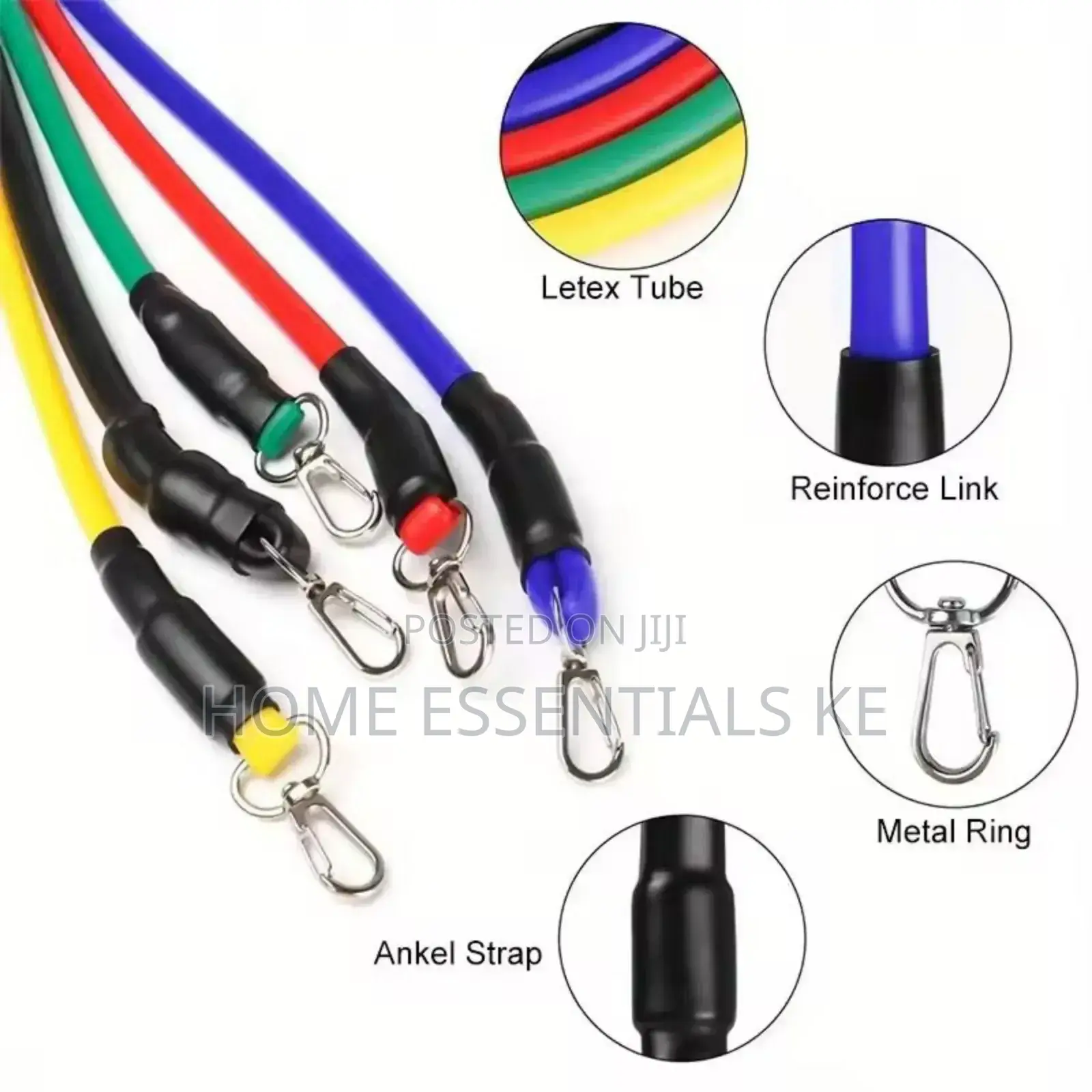 11pcs/Set Pull Rope, Resistance Bands, Portable Fitness Equipment