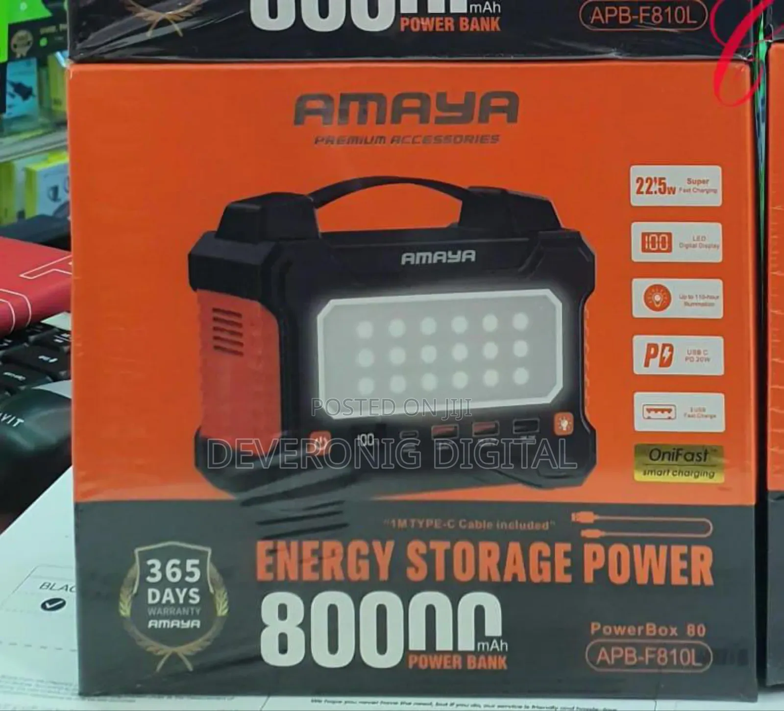 Amaya Powerbox 80apb-F810l 80,000mah 22.5w* Energy Storage Power Bank
