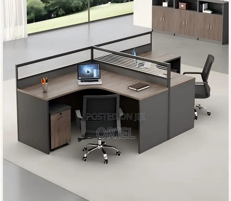Office Workstation : 2-Way Curved Modular Office Workstation
