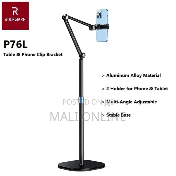 Adjustable Phone Tablet Stand Holder Bracket Telescopic 98cm