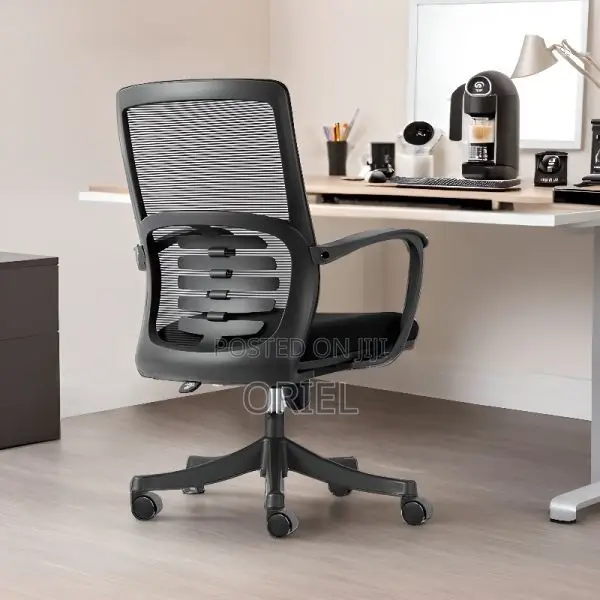 Office Chair : Height Adjustable Mid-Back Mesh Office Chair