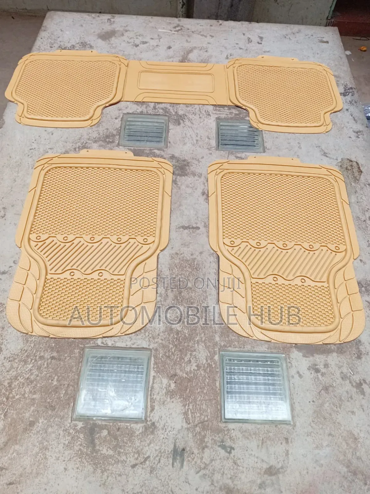 Luxury Beige Silicone Car Floor Mats–Heavy Duty,Waterproof Anti-Slip