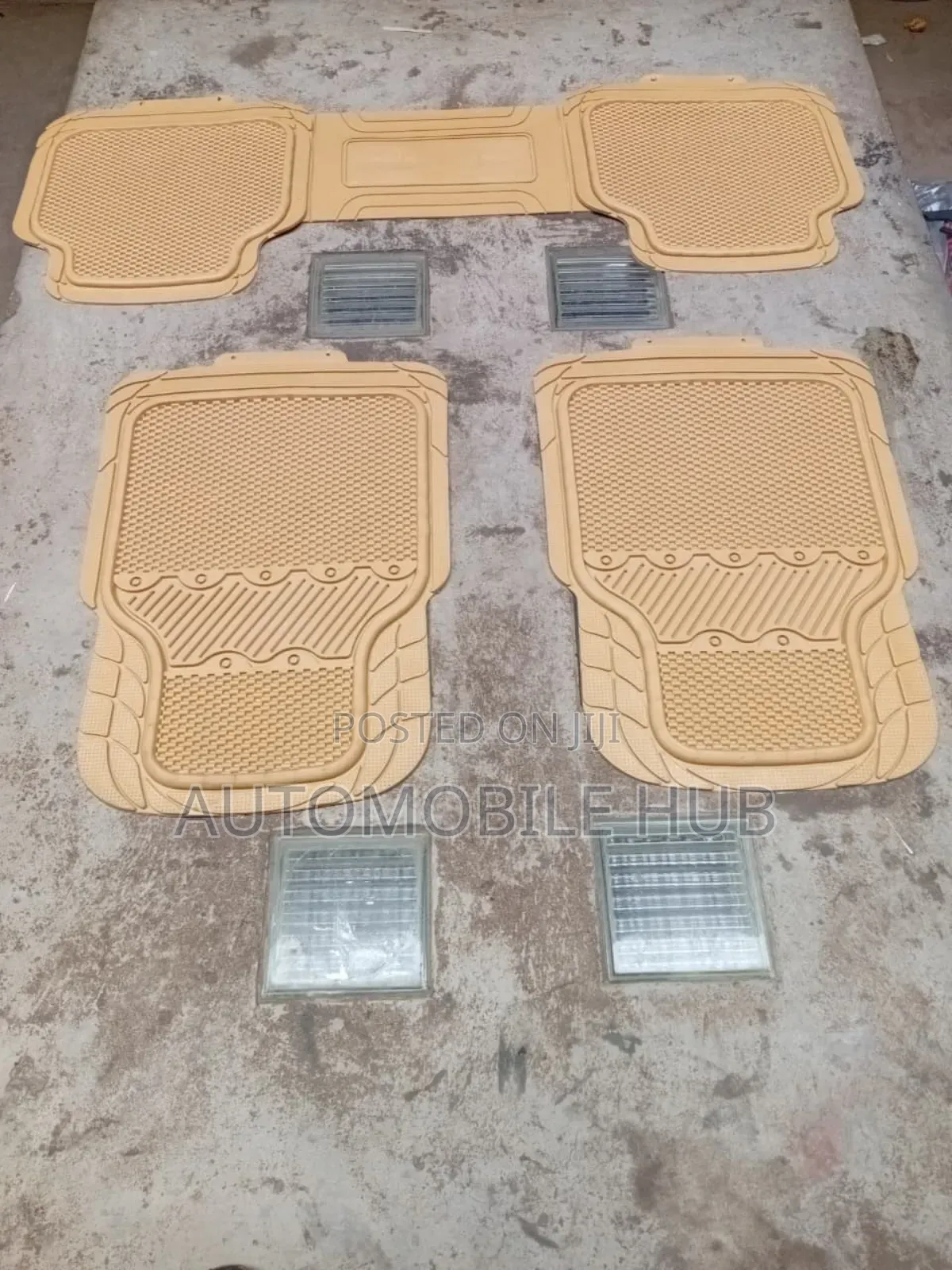 Luxury Beige Silicone Car Floor Mats–Heavy Duty,Waterproof Anti-Slip