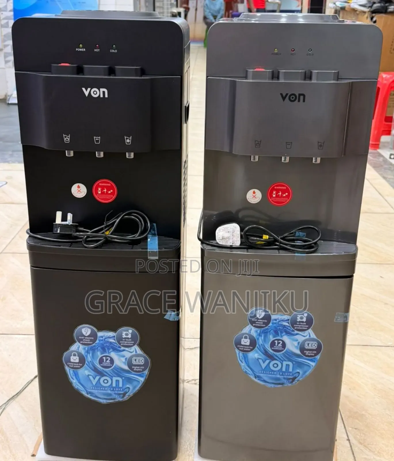 Von Vadl2211k Water Dispenser Electric Cooling With Cabinet