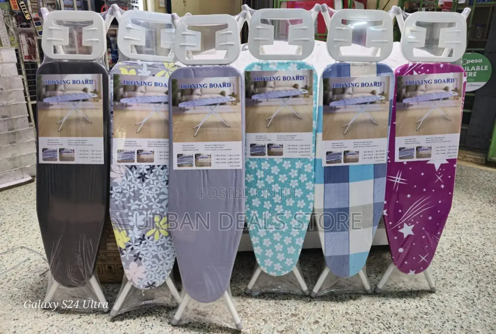 Imported Metallic Ironing Board.