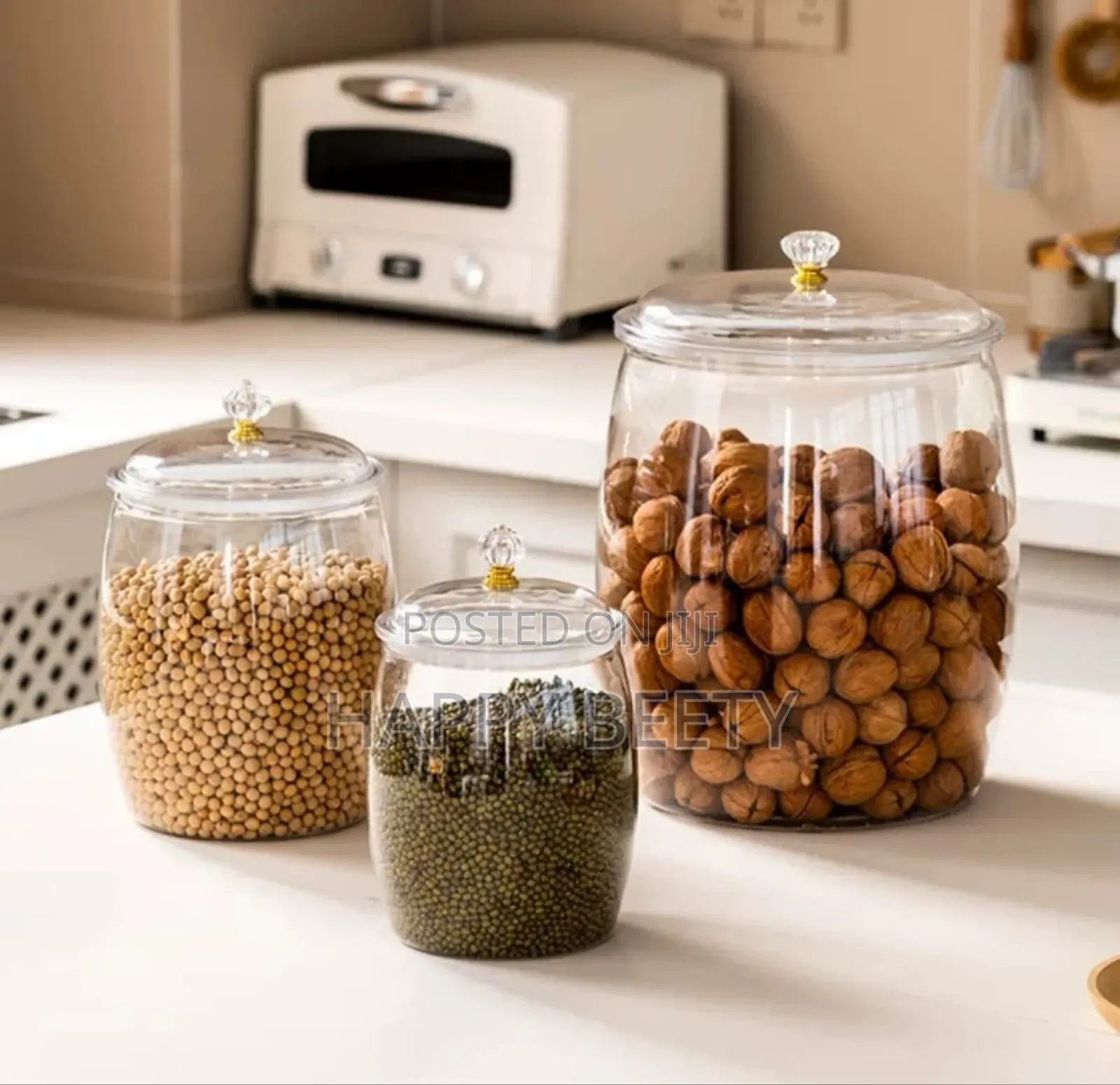*Transparent Large Sealed Storage Jar* •