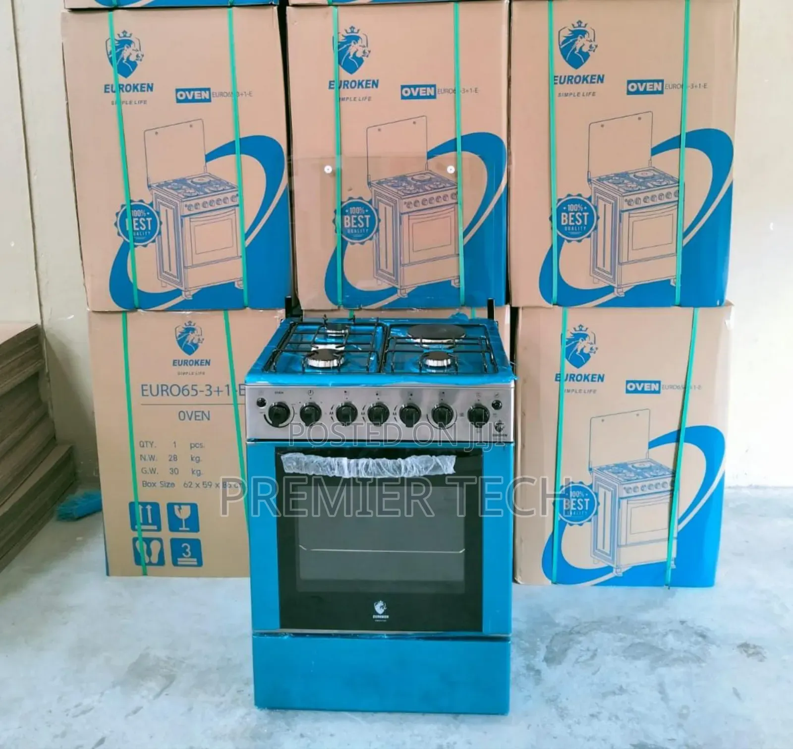 60*65 Euroken 3+1 Standing Cooker With Hot Rapid Plate