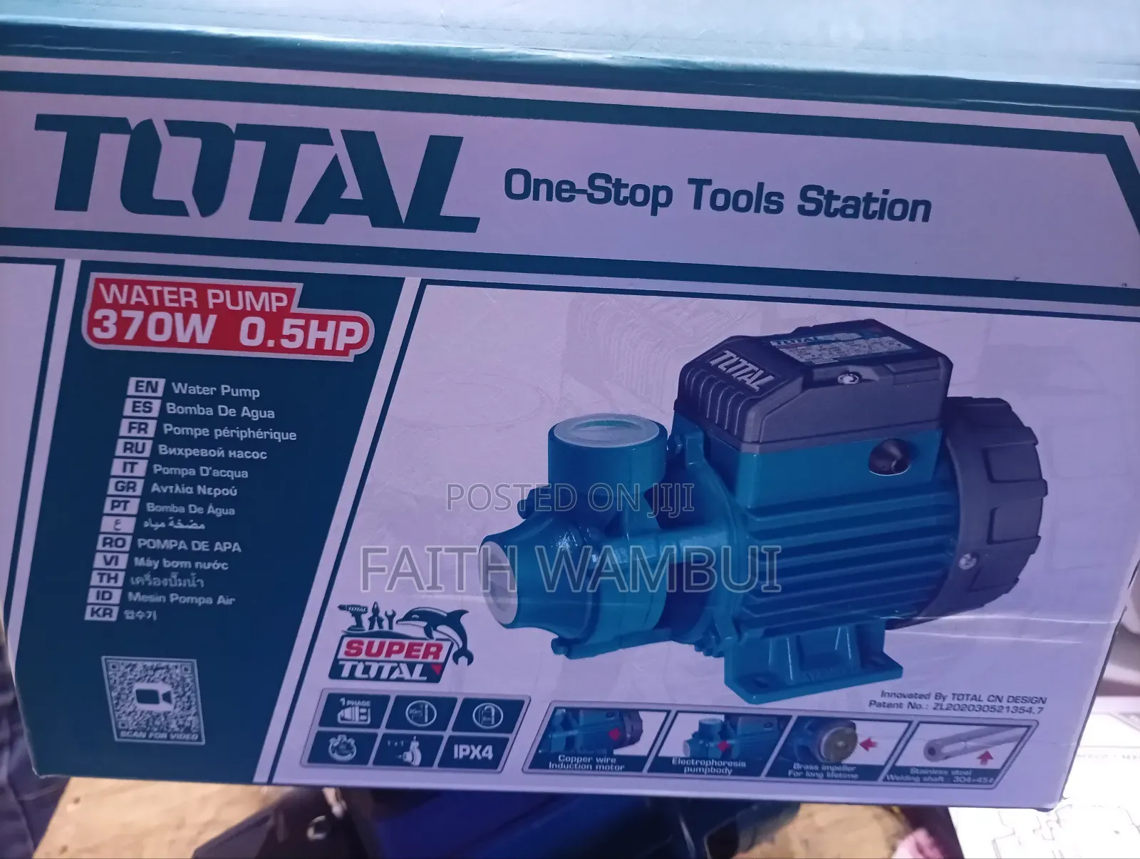 0.5hp Total Water Pump 370 Watts/0.5hp Water Pump