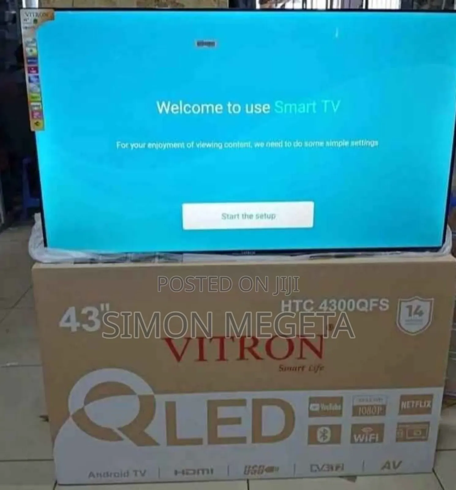 Frameless Qled Vitron 43 Inch Smart Tv